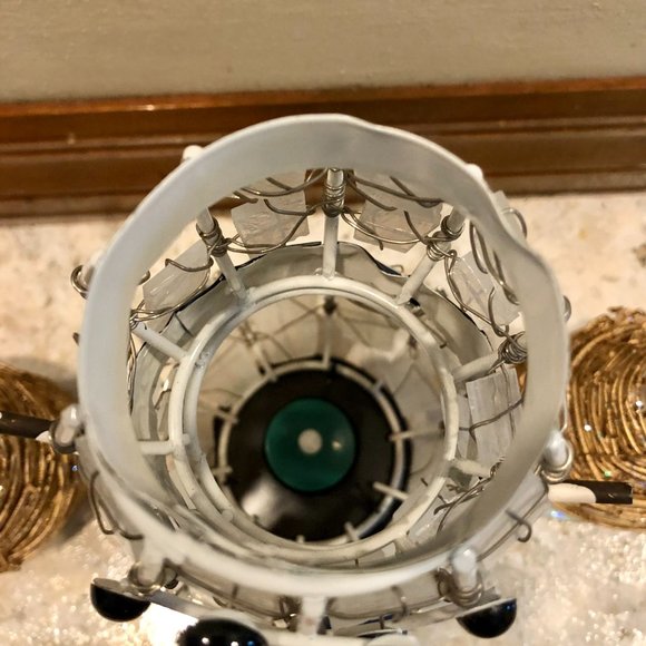 Holiday Decor Bundle Snowman Wire Tiled Gold Metallic Metal Trees Candle Holder - Picture 10 of 13